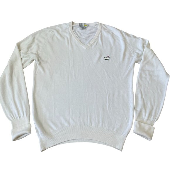 Vintage Augusta National Golf Shop Sweater Mens Size XL V-Neck Slazenger Masters - Picture 1 of 5
